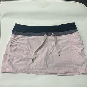 Light pink lululemon skirt with built in shorts